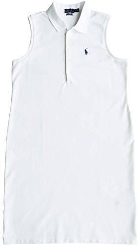 Ralph Lauren Polo Vestido Polo Talla M,Delgado, Vestido con Azul Jinete Blanco