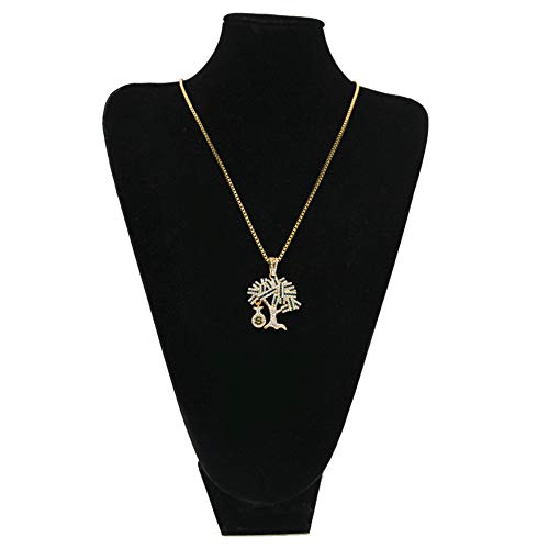 Rap Jewelry Hippo Tide - Bolsa de dinero, diseño de árbol de dólares, 123, dorado, boxchain