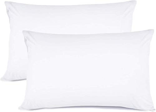 RAYYAN LINEN'S WHITE 100% EGYPTIAN COTTON PAIR OF PILLOWCASES 200 THREAD COUNT 50 X 75 CM by RAYYAN LINEN