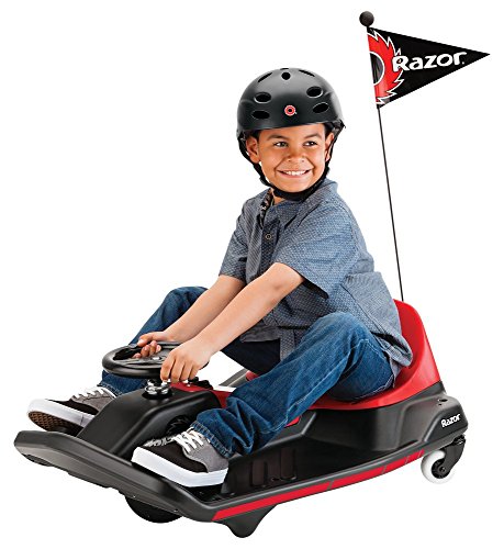 Razor- Crazy Cart Shift Vehículo eléctrico, Color Negro Rojo, única (25173802)