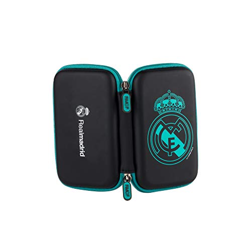 Real Madrid RMDDP002 - Funda Disco Duro Pequeña Escudo, Negro
