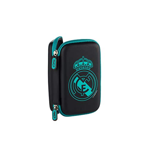 Real Madrid RMDDP002 - Funda Disco Duro Pequeña Escudo, Negro