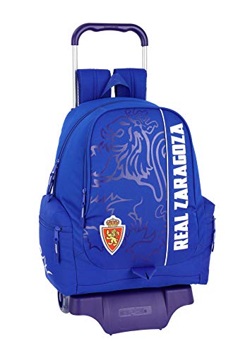 Real Zaragoza Oficial Mochila Escolar Con Carro Safta 905