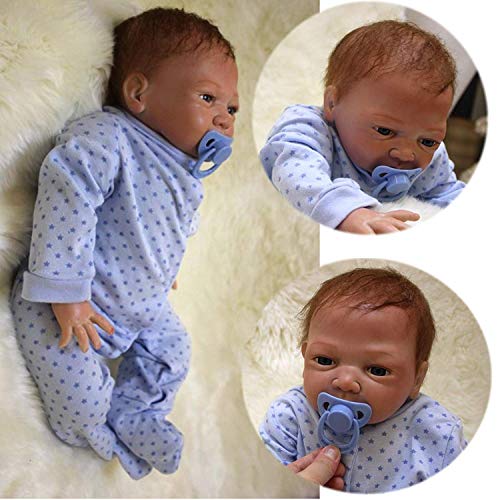 Realista Muñecas Bebé Reborn Niño Recién Nacido Silicona Suave de Vinilo Bebé Reborn Niña Hecha a Mano Regalo de Cumpleaños Para Niños 20 Pulgadas 50 cm