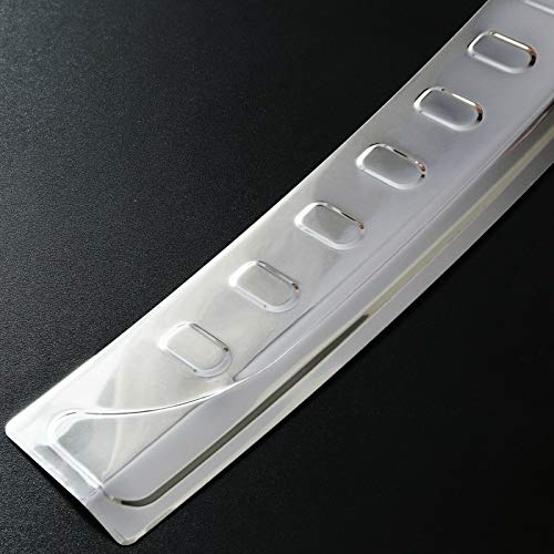 Recambo CT-LKS-1930 Protección para el Borde de Carga de Acero Inoxidable Cromado para Seat Leon ST Combi (a Partir de 2014) + Bisel, Large