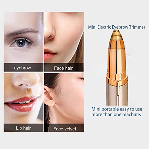 recortador de cejas eléctrico, multifuncional, afeitadora de cejas, removedor de vello facial sin dolor para cejas, labios, nariz, lápiz labial portátil, afeitadora de ojos, cejas