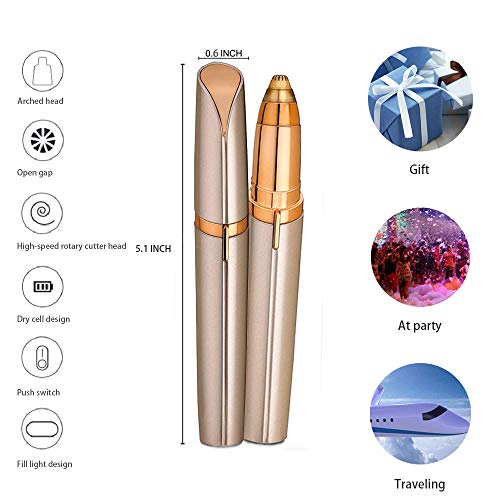 recortador de cejas eléctrico, multifuncional, afeitadora de cejas, removedor de vello facial sin dolor para cejas, labios, nariz, lápiz labial portátil, afeitadora de ojos, cejas