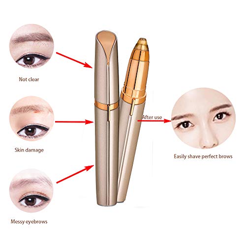 recortador de cejas eléctrico, multifuncional, afeitadora de cejas, removedor de vello facial sin dolor para cejas, labios, nariz, lápiz labial portátil, afeitadora de ojos, cejas