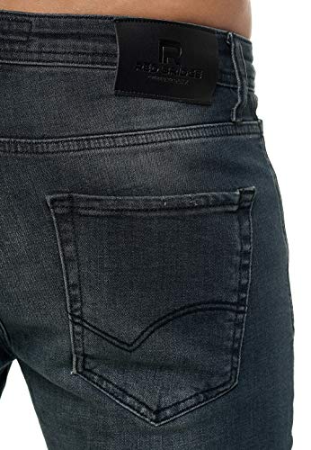 Red Bridge - Modernos Jeans Desgastados para Hombre Negro
