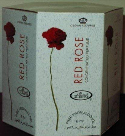 Red Rose - 6ml (.2oz) Roll-on Perfume Oil by Al-Rehab (Crown Perfumes) (Box of 6) by Al-Rehab