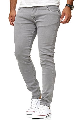 Redbridge Vaqueros Hombres Pantalones Denim Colored Slim Fit Gris W33 L34