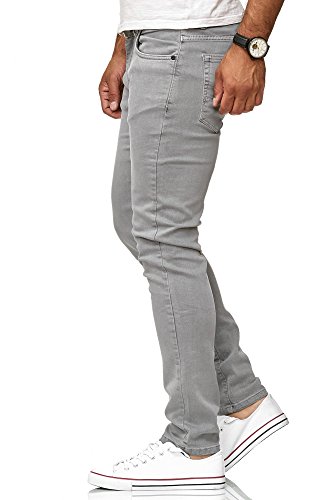 Redbridge Vaqueros Hombres Pantalones Denim Colored Slim Fit Gris W33 L34