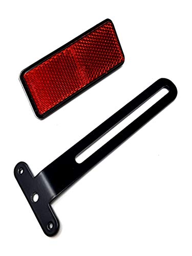 Reflector universal para matrícula de motocicleta con soporte E – probado Soporte de matrícula accesorio reflector