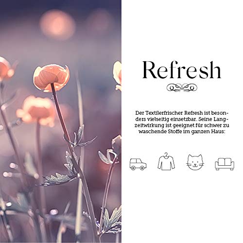 Refresh - Ambientador textil con Zinc Ricinoleato 250 ml - Elimina olores de manera natural y fresco aroma de lavandería
