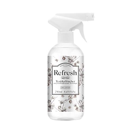 Refresh - Ambientador textil con Zinc Ricinoleato 250 ml - Elimina olores de manera natural y fresco aroma de lavandería