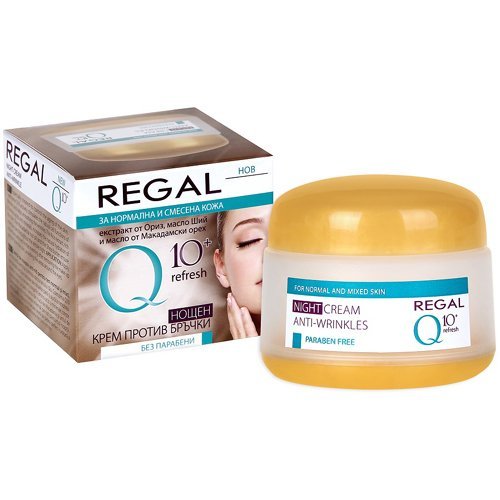 Regal Q10+ Crema Hidratante de Noche Antiarrugas Piel Normal y Mixta