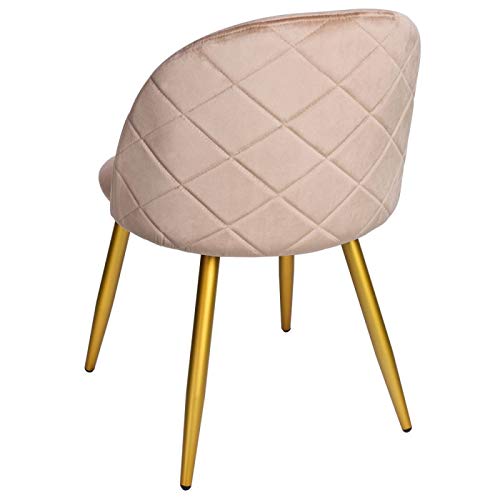 Regalos Miguel - Packs Sillas Comedor - Pack 2 Sillas Vint Terciopelo Golden - Marrón Arena - Envío Desde España