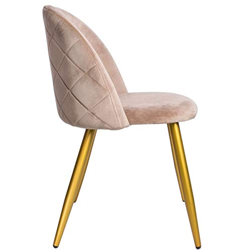 Regalos Miguel - Packs Sillas Comedor - Pack 2 Sillas Vint Terciopelo Golden - Marrón Arena - Envío Desde España