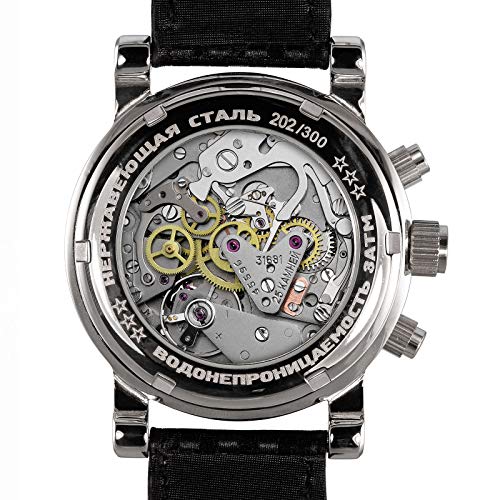 Reloj cronógrafo Poljot 31681, cronómetro, reloj mecánico de pulsera ruso P-Sports 43.S Sport Surfer
