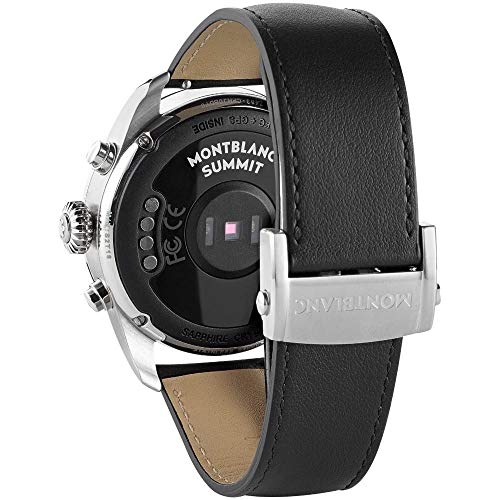 Reloj Montblanc Summit 2 Smartwatch 119440 Acero Inoxidable Piel Negra