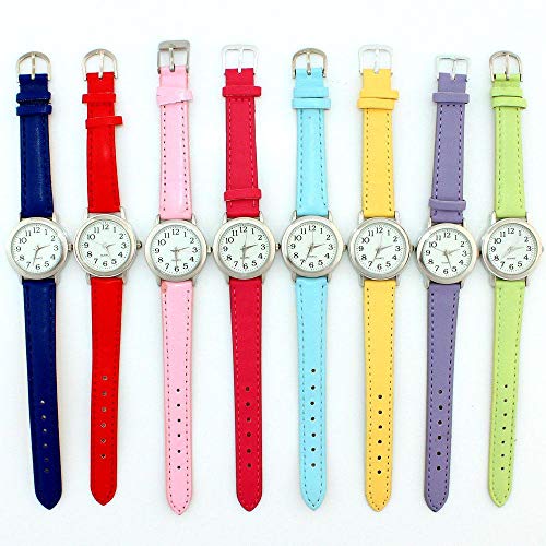 Reloj niño SFBBBO Relojes para niños Reloj de Dibujos Animados de Cuero Impermeable Diario para Estudiantes Relojes de Pulsera de Cuarzo electrónicos Lightblue