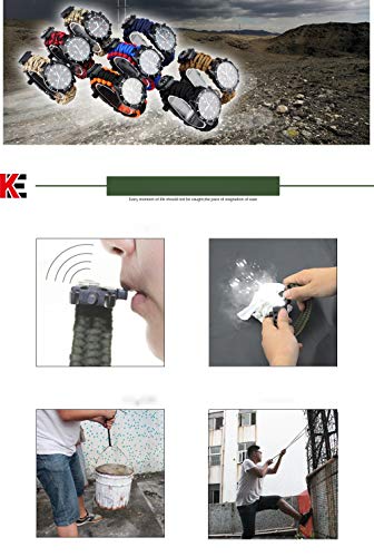 Relojes De Pulsera,Moda Moda Multifunción Deportes Al Aire Libre Reloj Brújula Supervivencia Silbato Termómetro Reloj   , Otoño Hojas Camuflaje