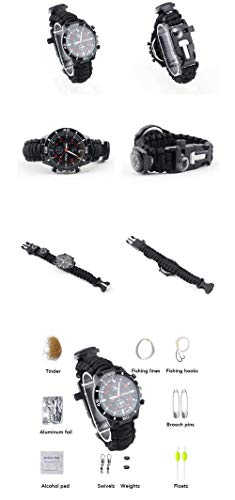 Relojes De Pulsera,Moda Moda Multifunción Deportes Al Aire Libre Reloj Brújula Supervivencia Silbato Termómetro Reloj   , Otoño Hojas Camuflaje