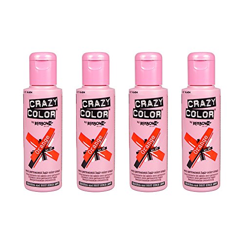 Renbow - Crazy Colour - Cremas de color semi-permanente para el cabello, 100 ml, 4 unidades