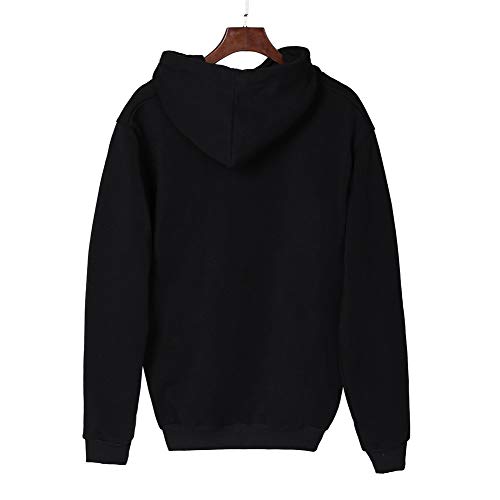 Reooly Ghost Print Lady Top con Capucha de Manga Larga con Bolsillo de Halloween Jersey Informal 4 Colores