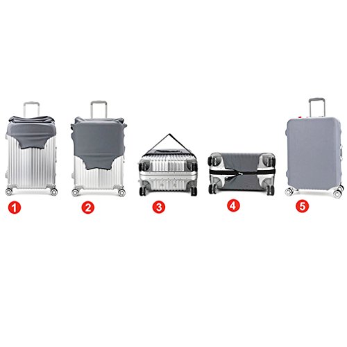 Resistente al Agua Print Trolley Case Funda Protectora para 22/23/24 Luggage Spandex Maleta antiara?azos Lavable Travel Case M Jirafa