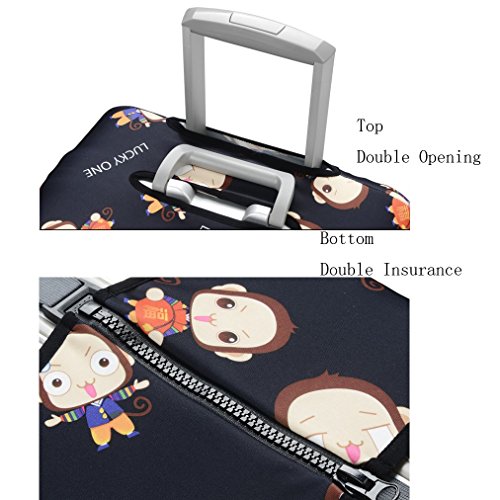 Resistente al Agua Print Trolley Case Funda Protectora para 22/23/24 Luggage Spandex Maleta antiara?azos Lavable Travel Case M Jirafa
