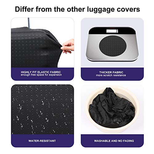 Resistente al Agua Print Trolley Case Funda Protectora para 30/31/32 Maleta de Equipaje Lavable Maleta de Viaje XL Negro
