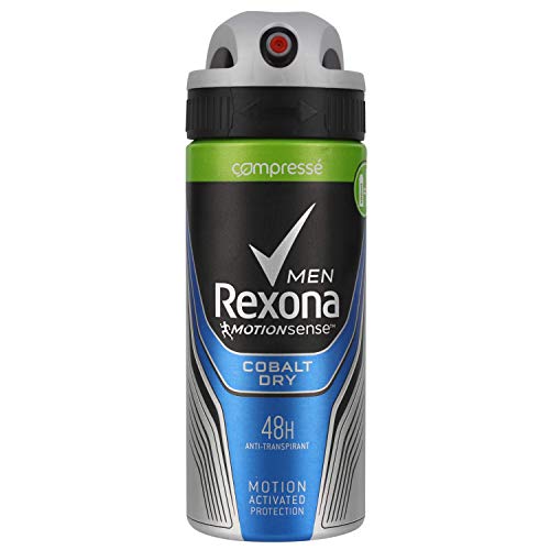 REXONA Déodorant Homme Spray Cobalt Compressé Anti-Transpirant (Lot de 6x100ml)