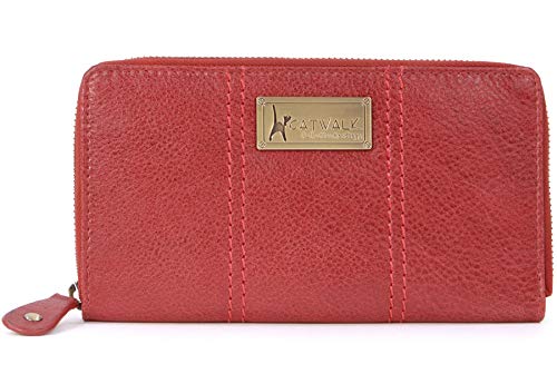 RFID - CATWALK COLLECTION - GALLERY - Billetera/Cartera de uso diario - Con caja de regalo - Cuero - Rojo
