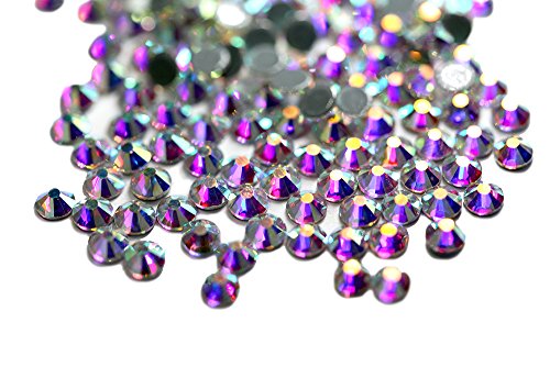 Rhinestone Iron On Hotfix Deluxe Crystal Transparent- Crystal AB, SS 04 a 40 para tejidos y decoración, Diamante, Rhinestones SS 20 100pz Crystal Ab