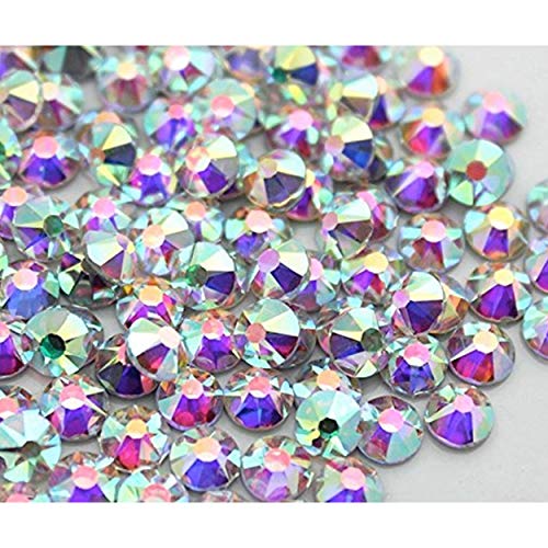 Rhinestone Iron On Hotfix Deluxe Crystal Transparent- Crystal AB, SS 04 a 40 para tejidos y decoración, Diamante, Rhinestones SS 20 100pz Crystal Ab