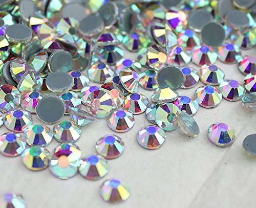 Rhinestone Iron On Hotfix Deluxe Crystal Transparent- Crystal AB, SS 04 a 40 para tejidos y decoración, Diamante, Rhinestones SS 20 100pz Crystal Ab