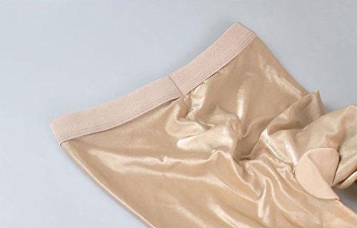 RICHTOER 2 pares Calcetines Conformación del petróleo Calcetines brillantes de seda medias de las medias de baile Medias (plata) + para Mujer desnuda 2 Una talla le queda a la mayoría