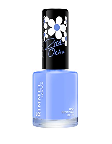 Rimmel London 60 segundos Shine Súper Rita Ora Shades verano Nail Polish, Bestival Azul - 8 ml