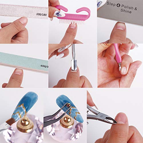 RK-HYTQWR Juego de u?as, Juego de secador de l¨¢mpara LED UV, Juego de Herramientas de Dise?o de u?as, Juegos de frotamiento de u?as, Tira de Esmalte de u?as