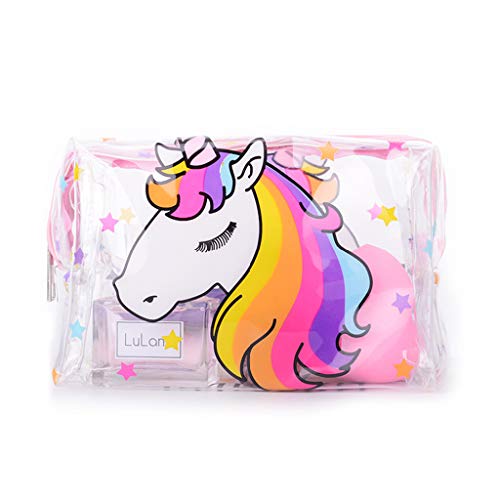 RK-HYTQWR Lindo Transparente plástico Transparente PVC Viaje Maquillaje cosmético artículos de tocador Bolsa con Cremallera Bolsa, Bolsa de cosméticos de gelatina de Gato, Gato