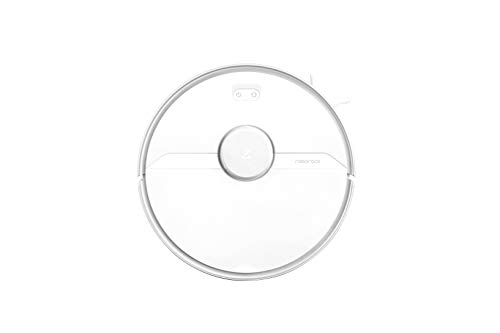 Roborock S6 Pure White - Aspiradora de Alta Potencia de Aspiración Alfombras y superfícies, Tanque de agua 180 ml, Superficie 300 m2, Programable vía App, Wi-Fi conectado y Control Alexa Google Home
