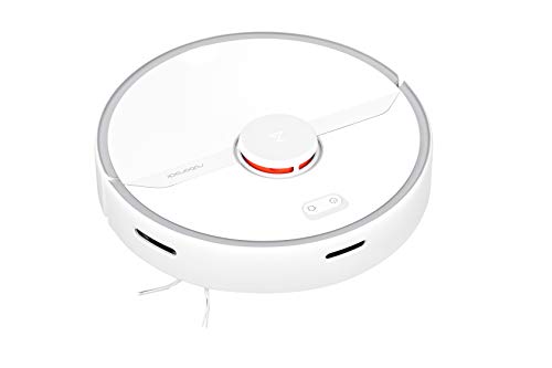 Roborock S6 Pure White - Aspiradora de Alta Potencia de Aspiración Alfombras y superfícies, Tanque de agua 180 ml, Superficie 300 m2, Programable vía App, Wi-Fi conectado y Control Alexa Google Home