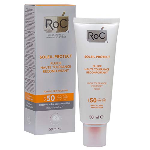 ROC Soleil Protect - Fluido Dermocalmante, Alta Tolerancia, SPF50, 50 ml