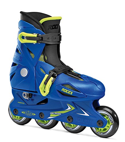 Roces Orlando Inline Skate Unisex, niños Unisex, Azul/Lima, 30-35