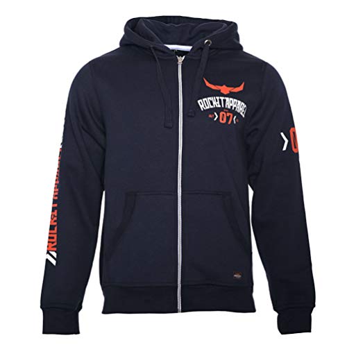 ROCK-IT Apparel® Chaqueta con Capucha Sudadera para Hombre Racer 07" con Cremallera y Capucha, Tallas S-5XL, Sudadera Azul Marino M