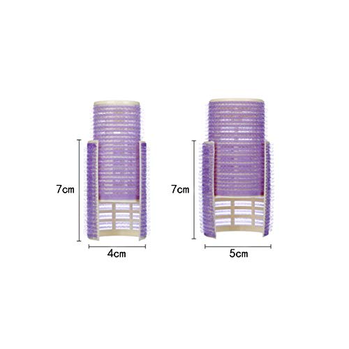 Rodillos para el cabello, 4 piezas Rulos fijos para mujeres, hombres y niños Herramientas de peluquería, Púrpura