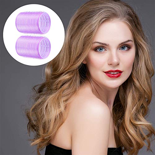 Rodillos para el cabello, 4 piezas Rulos fijos para mujeres, hombres y niños Herramientas de peluquería, Púrpura