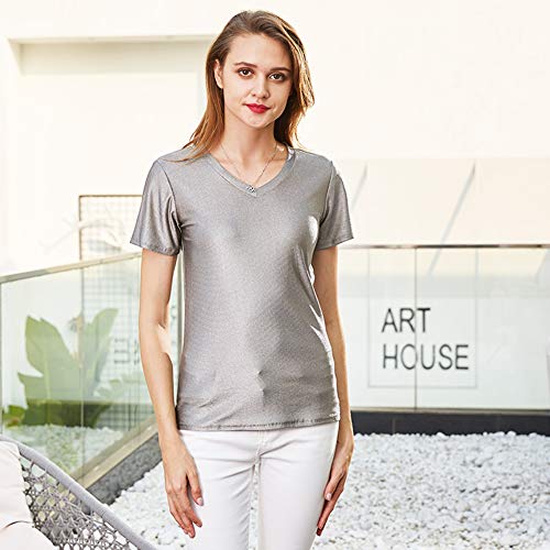 Ropa De Maternidad Camiseta De Protección Radiológica 100% Fibra De Plata Con Un Traje De Radiación Para Mujeres Ropa De Protección EMF,XXL