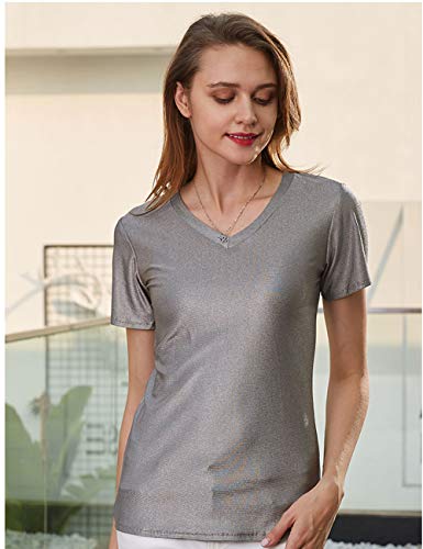 Ropa De Maternidad Camiseta De Protección Radiológica 100% Fibra De Plata Con Un Traje De Radiación Para Mujeres Ropa De Protección EMF,XXL